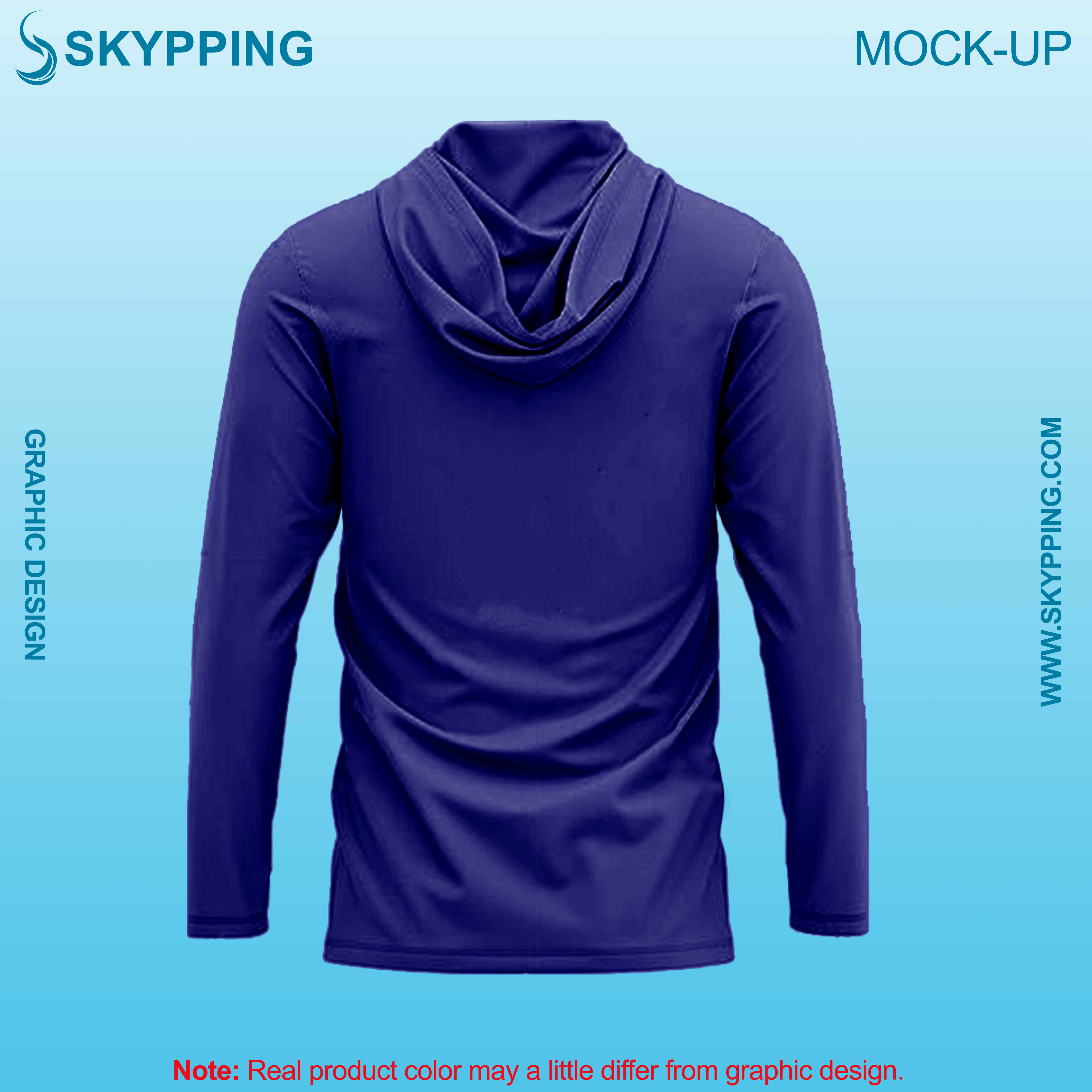 Hooded Long sleeve set-in style round neck t-shirts for men